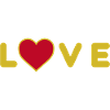 LOVE design with heart