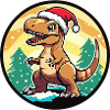 Dinosaur T-Rex Christmas Christmas