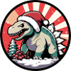Dinosaur stegosaurus Christmas Christmas