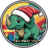 Dinosaure tricératops Noël Noël