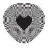 black heart lines design