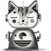 Chat robot géométrique - Illustration créative