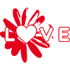 LOVE design with heart