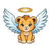 Angel Lion with Wings