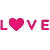 LOVE design with heart