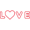 LOVE design with heart