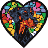 Doberman Dog Heart Dog Love