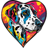 Dalmatian Dog Heart Dog Love