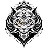 CAT TATTOO BLACK