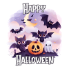 Halloween – Happy Halloween Cute Bats