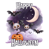 Halloween – Happy Halloween Cute Bats