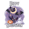 Halloween – Happy Halloween Cute Bats