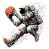 Basketball Astronaut Spaceman Gift