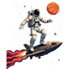 Basketball Astronaut Spaceship Gift