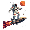 Space Basketball Astronaut Spaceship Gift
