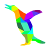 Penguin Rainbow Animals Polygon