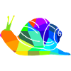 Snail Rainbow Animals Polygon