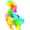 Skunk Rainbow Animals Polygon