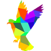 Dove Bird Rainbow Animals Polygon
