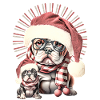 Duo Bouledogue de Noël