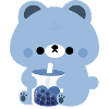 Blue Boba Bear