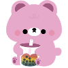 Pink Boba Bear