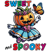 Mignonne princesse d’Halloween avec papillon