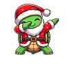 Christmas Turtle Santa Funny Turtle