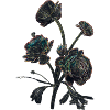 dark flower print