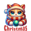 Christmas cuddly cat