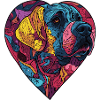 Mastiff Dog Heart Dog Love