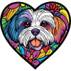 Havanese Dog Heart Dog Love