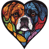 Boxer Dog Heart Dog Love