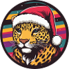 Leopard Weihnachten Christmas