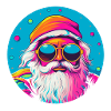 Funky Neon Santa