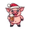 Pork Beer Xmas Christmas