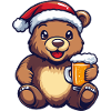 Bear Beer Xmas Christmas