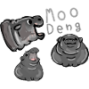 Moo Deng, hippo, illustration, hippo