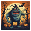 halloween, scary monster, pumpkin