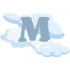 Lettre M Bleue