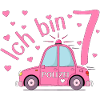 Police Car I' Birthday Pink