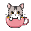 Katze in Tasse