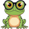 Frosch mit Brille