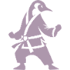 Pinguin Karate Kampfkunst Silhouette