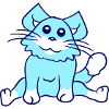 Jolie chatte assise heureuse souriante