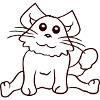 Pretty Cat Sitting Happy Smiling