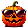 Cool pumpkin with sunglasses