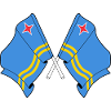 Deux drapeaux Aruba