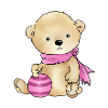 Bär mit rosa Ball