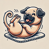 Playful dog with muscle body